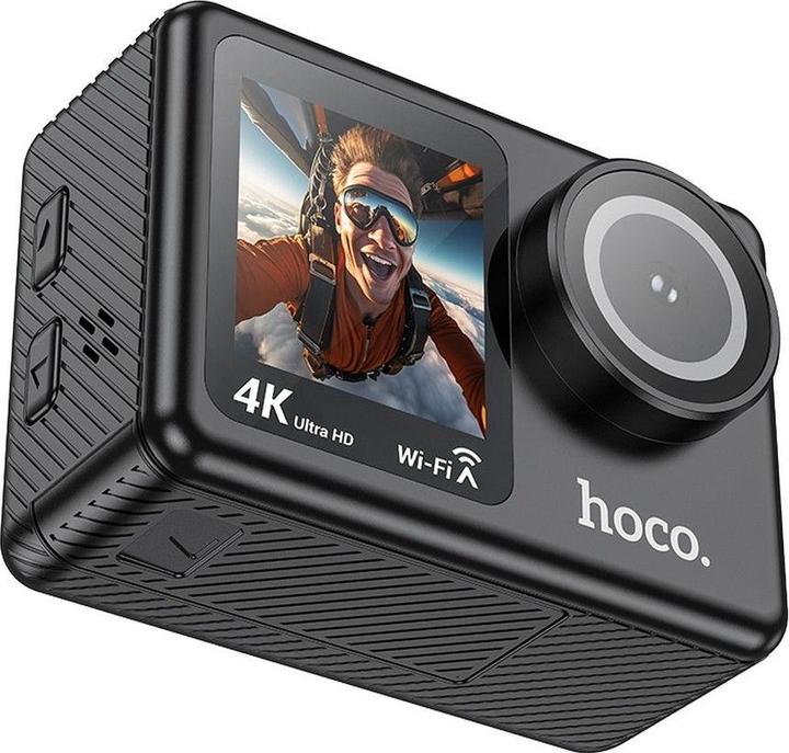 Hoco Headphone with microphone sports camera with dual screen 1,3" + 2" 4K/30fps DV101 black