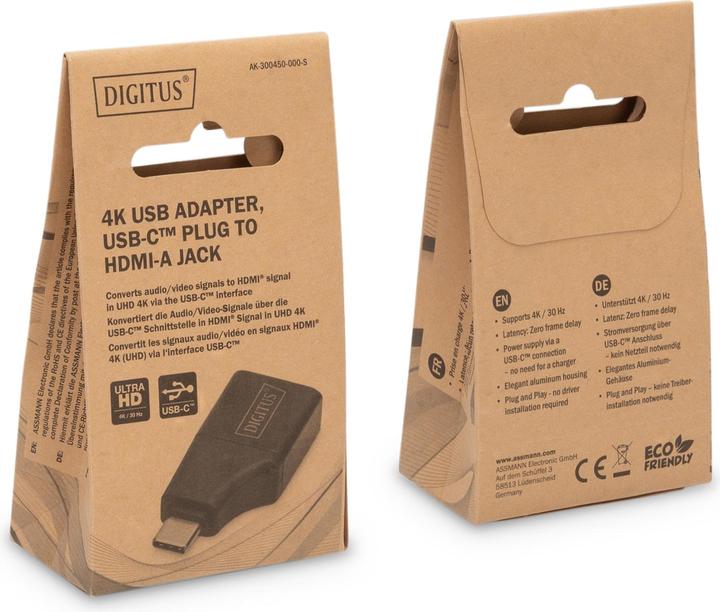 Produktbild Digitus USB C zu (HDMI, 3 cm)