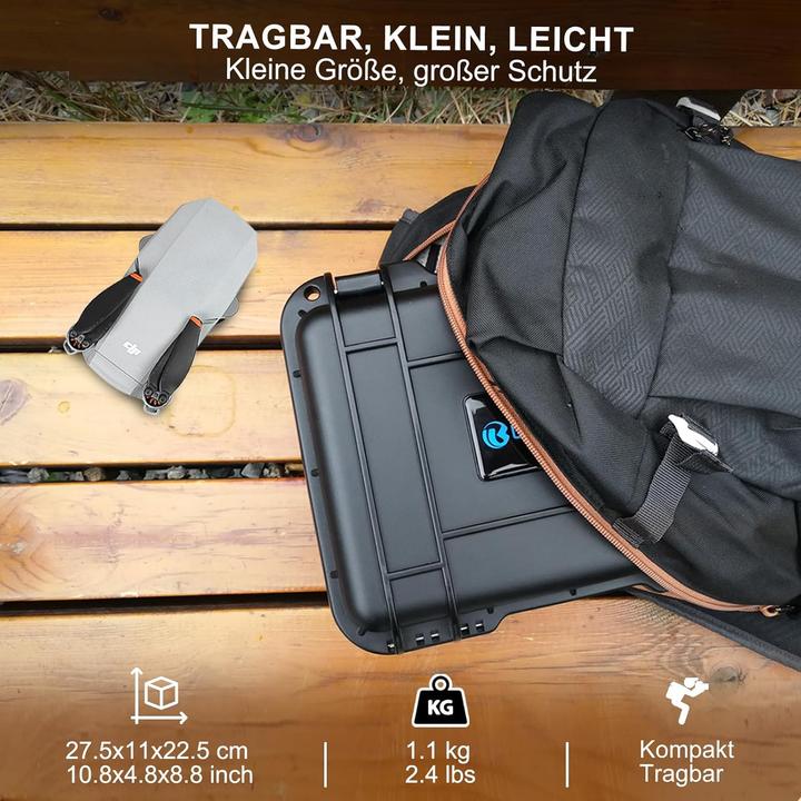 Produktbild Lekufee Wasserdichte Drohnen-Tragetasche für DJI Mini 2/2 SE (Drohnen Koffer, DJI Mini 2, DJI Mini 4 Pro)