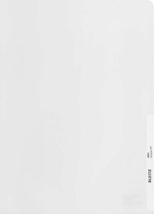 Image du produit Leitz Couverture transparente re:cycle, A4, PP résiduel, grain 0,13 mm, ouvert sur le dessus et les (A4, 100x)