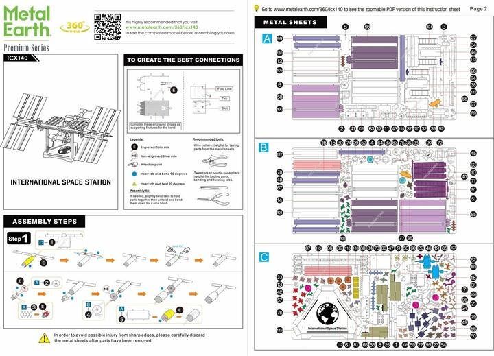 Produktbild Metal Earth Iconx International Space Station (ISS) Metallbausatz