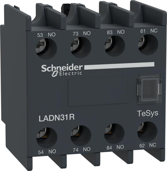 Actual product image Schneider Auxiliary contact block, TeSys Deca, 3NO+1NC, screw terminals LADN31R