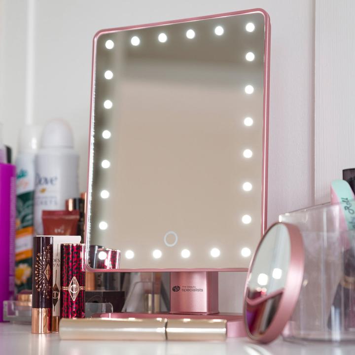 Immagine prodotto Rio Specchio cosmetico 24 LED Touch Rose Gold (17 x 5,5 x 22 cm)