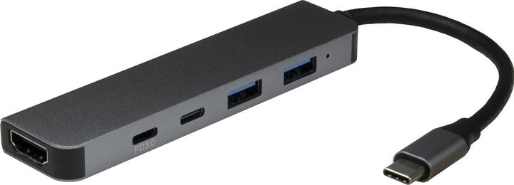 Produktbild Intertech Inter-Tech Adapter Argus H-469-01 5in1 USB-C,HDMI 4K,PD100W (USB)