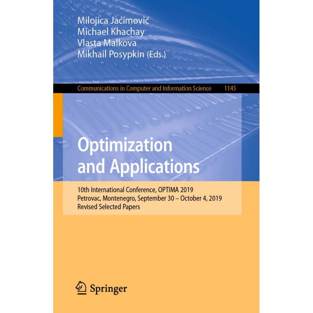 Optimization and Applications, Fachbücher von Vlasta Malkova, Michael Khachay, Milojica Jacimovic, Mikhail Posypkin