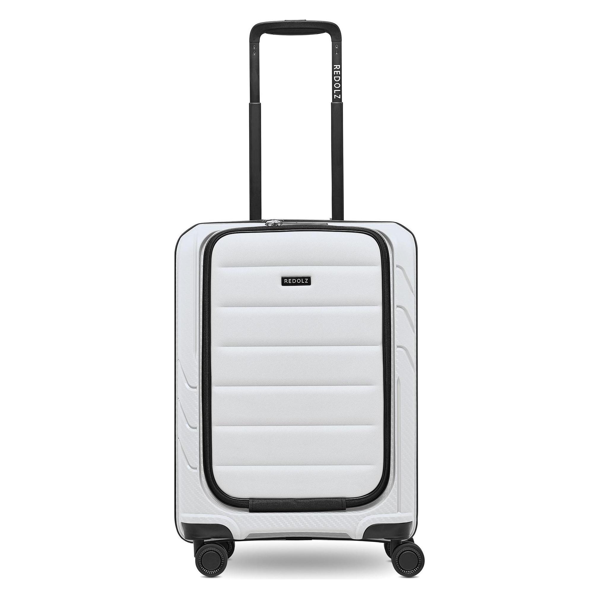 Redolz, Koffer, Essentials 17 4-Rollen Kabinentrolley 55 Cm Soft-Pocket Laptopfach, Weiss, (46 l)