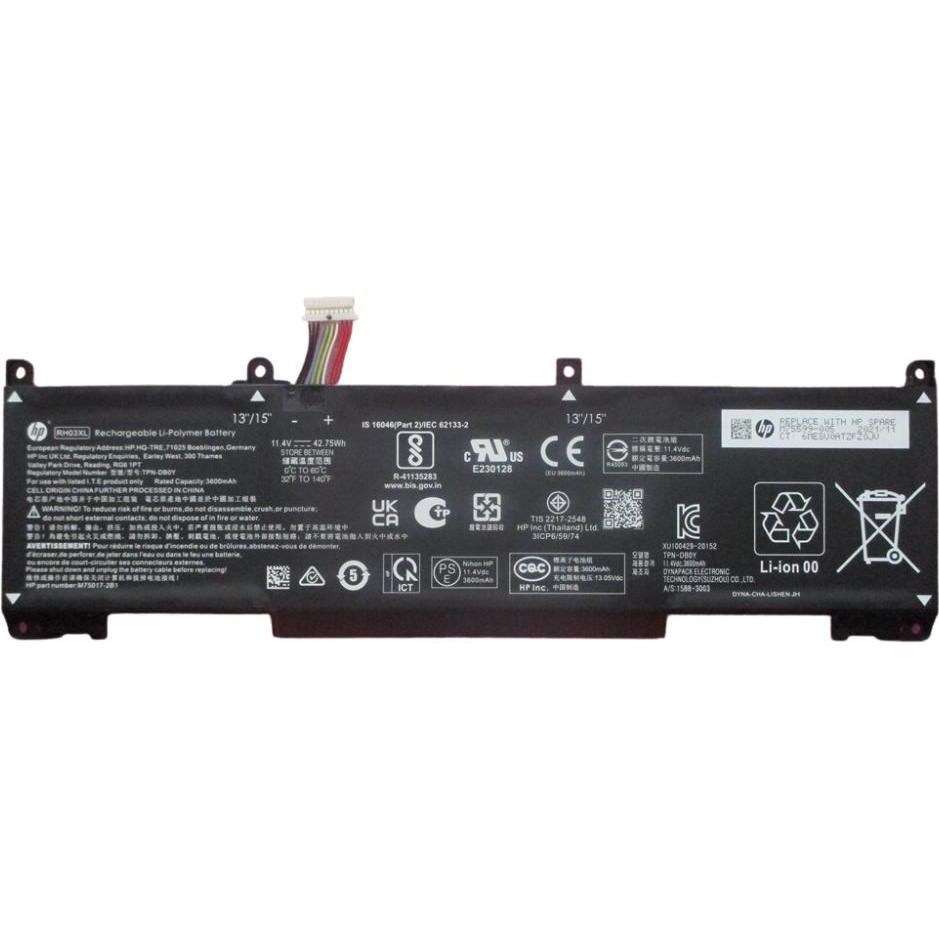 HP Battery 3C42Wh 3.95Ah LI (3950 mAh), Notebook Akku