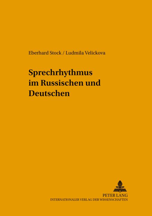 Produktbild Sprechrhythmus im Russischen und Deutschen (Deutsch, Eberhard Stock, Ludmila Veličkova, 2002)