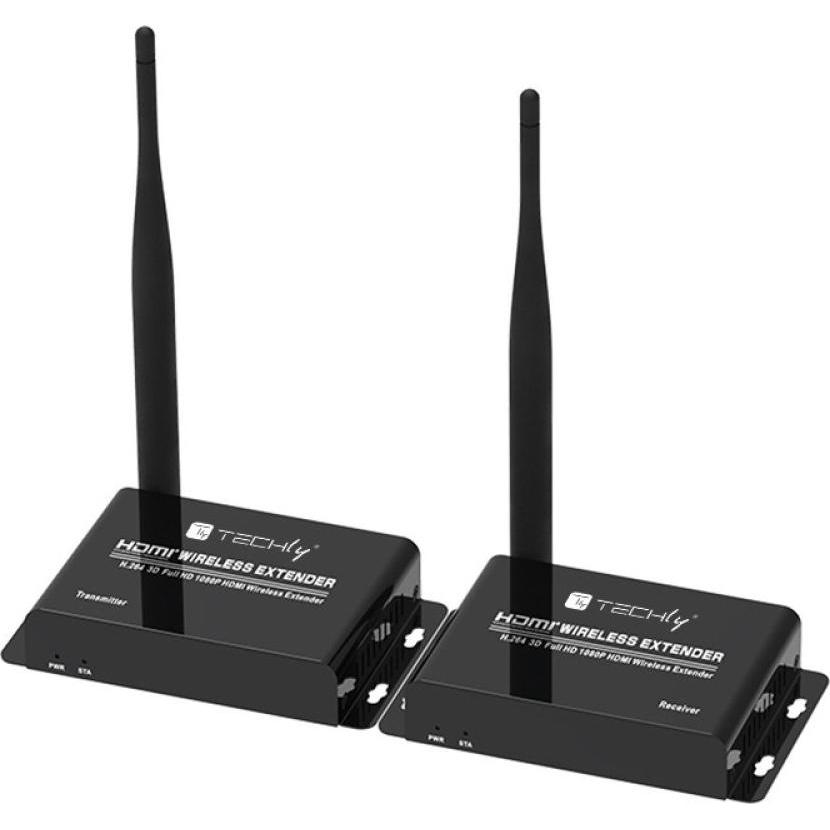 Techly Estensore HDMI wireless da 50 m completo, Convertitore video