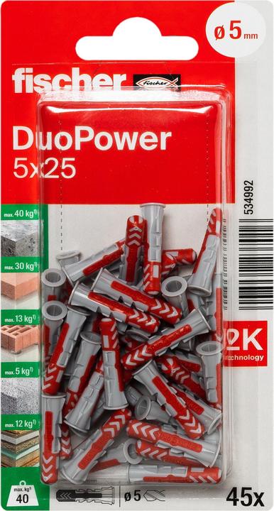 Immagine prodotto Fischer DUOPOWER 5 x 25 (45 pz.)