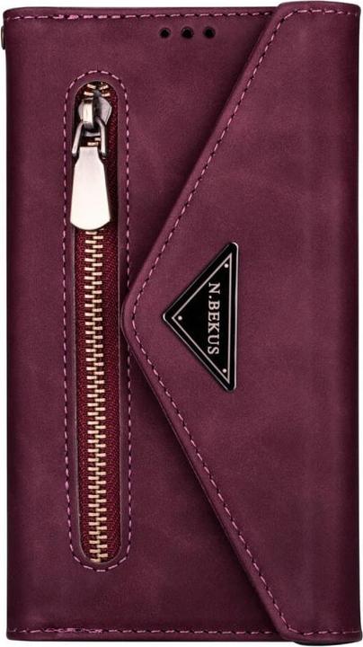 Produktbild Cover-Discount Galaxy S23 Ultra - Brieftaschen Hülle weinrot (Samsung Galaxy S23 Ultra)