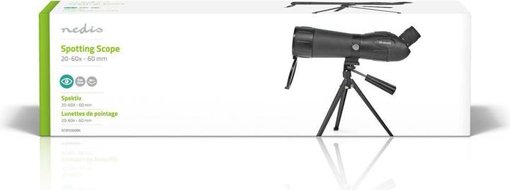 Image du produit Nedis Lunette d'observation Plage de grossissement : 20-60 Diamètre de l'objectif : 60 mm Champ de vision