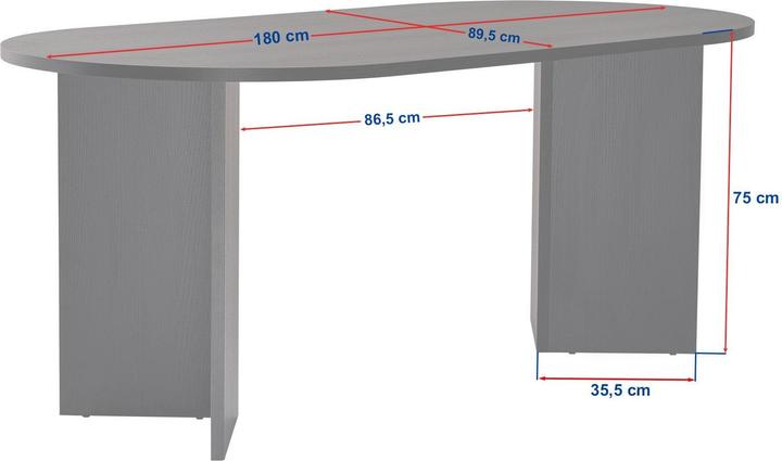 Actual product image Skye Decor Sablin Dining Table (180 x 75 x 90 cm)