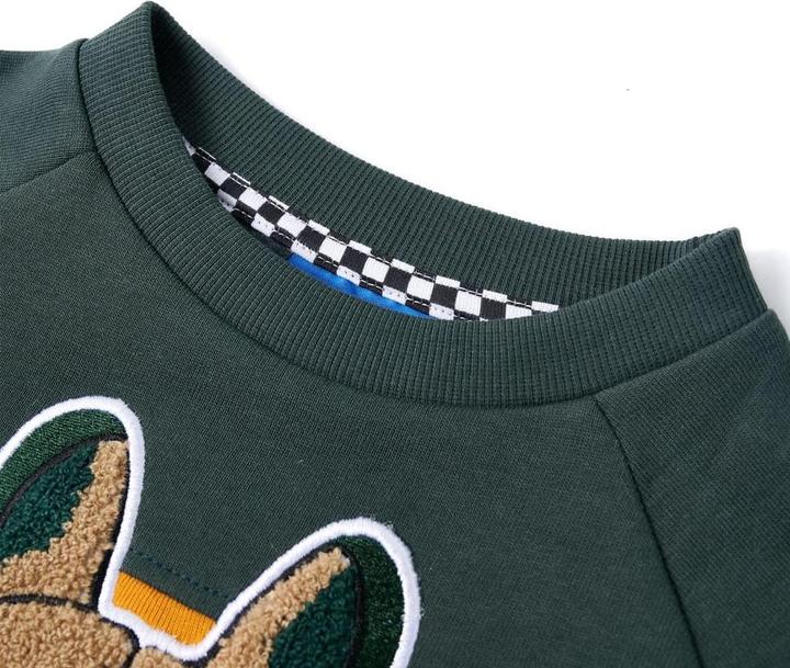 Immagine prodotto vidaXL Felpa da bambino verde scuro 128,Materiale: 92% cotone (128)