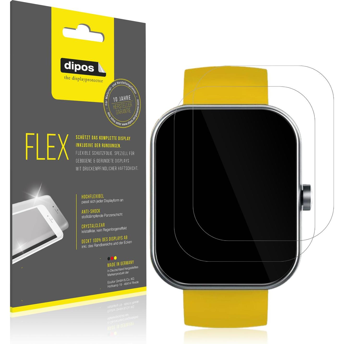 Dipos 3D Full Cover Schutzfolie, Smartwatch Schutzfolie, Transparent