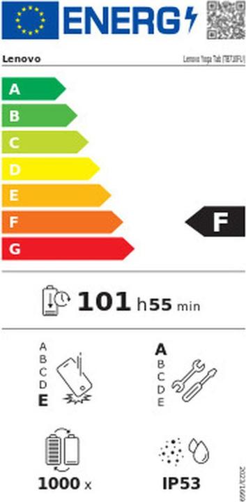 Label énergétique Lenovo TB710FU (WLAN uniquement, 11.10", 256 Go, Luna Grey)