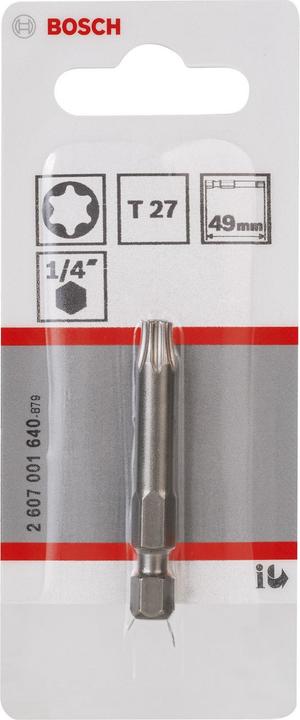 Produktbild Bosch Professional Zubehör Schrauberbit Extra-Hart T27, 49 mm, 1er-Pack