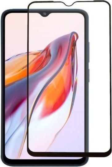 Actual product image OEM Tempered glass 6D for Xiaomi Redmi 10C / 12C / Poco C40 black frame (1 pcs., Xiaomi Poco C40, Xiaomi Redmi 10C)