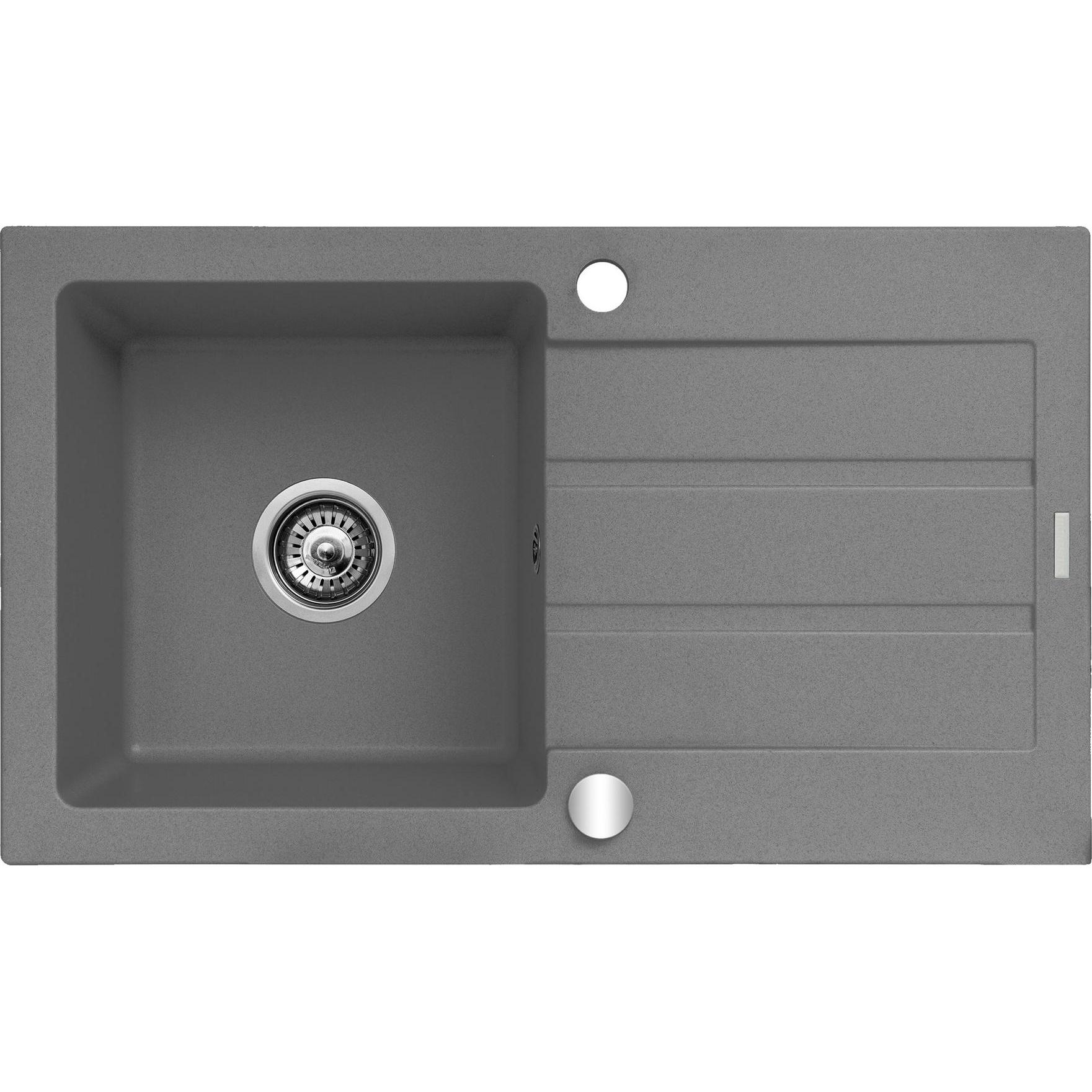 Maidsinks, Spülbecken, Einbeckenspüle mit Abtropffläche Promo 76x44 1B 1D E070053701 (Einbauspüle mit Abtropffläche, 44 ...