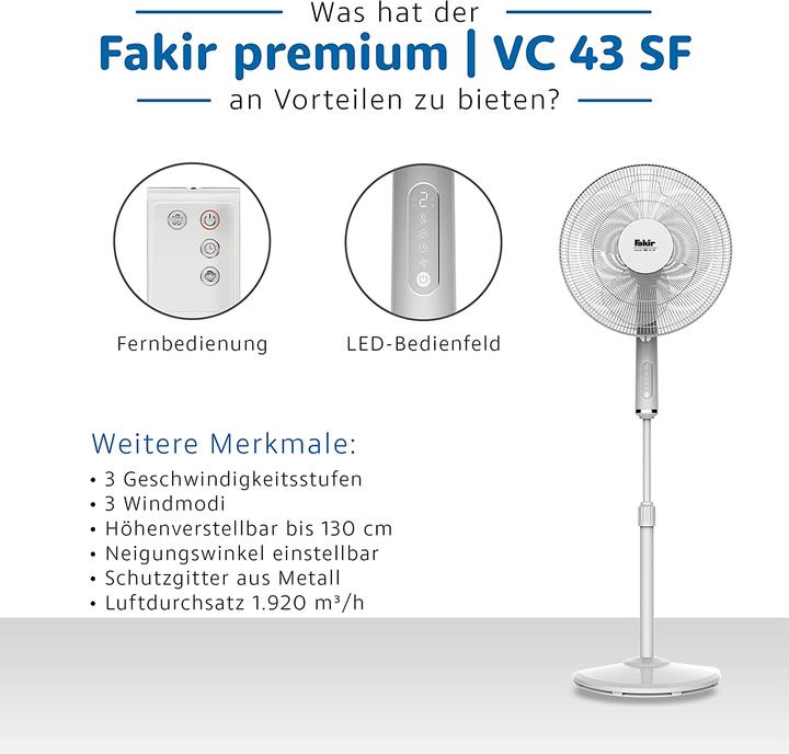 Image du produit Fakir Ventilateur sur pied Trend VC 43 SF