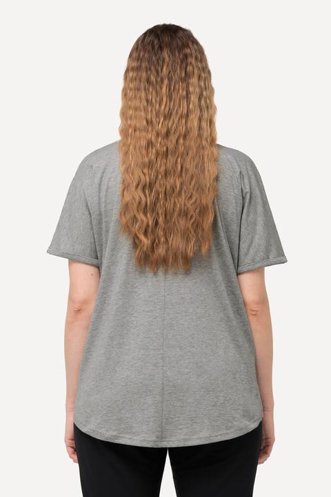 Immagine prodotto Ulla Popken T-shirt dal taglio oversize con POWER, scollo a girocollo e mezze maniche (54)