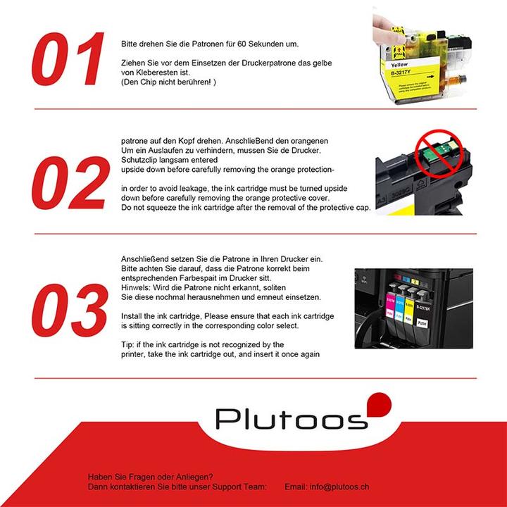 Produktbild Plutoos Brother LC-3217 Patrone XXL kompatibel, Black LC-3217 BK (BK)