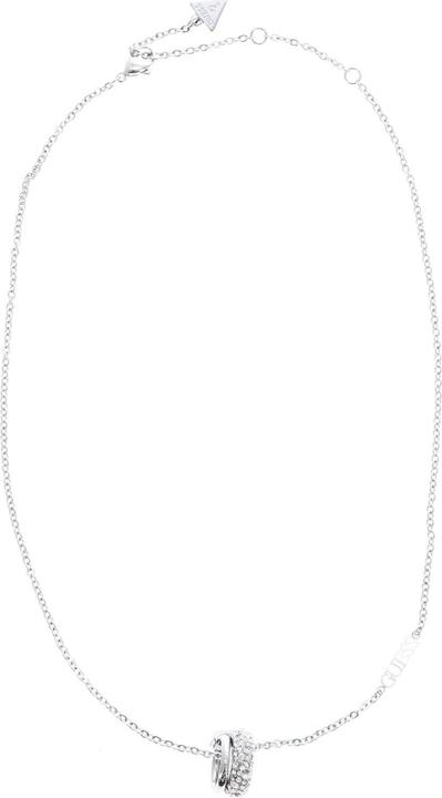 Guess Fabulous Me Jungle Circle Pave Necklace (Glass, Stainless steel)