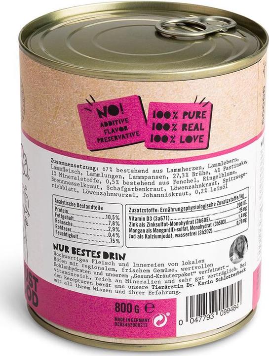 Produktbild Dogs'n Tiger Nassfutter Abendbrot 800g (Adult, 1 Stk., 800 g)
