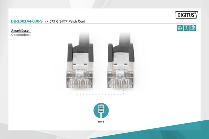 Image du produit Digitus Câble patch S-FTP CAT 6 (S/FTP, CAT6, 3 m)