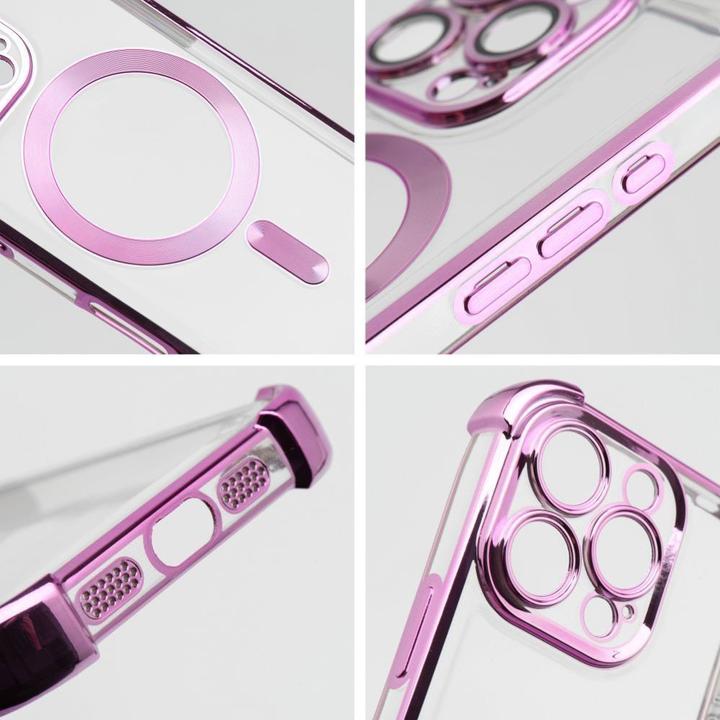 Produktbild OEM Back panel cover Case ANTISHOCK ELECTRO for IPHONE 16 compatible with MagSafe pink (Apple iPhone 16)