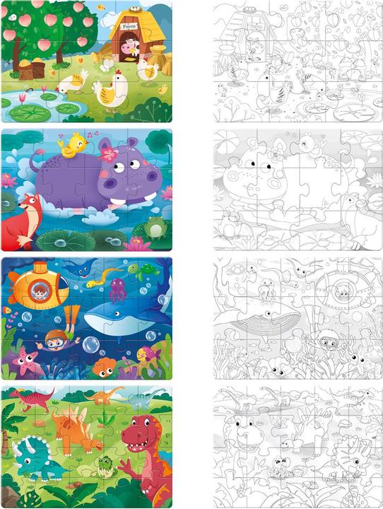 Image du produit I Am Creative Set de puzzles à colorier (9 pièces)