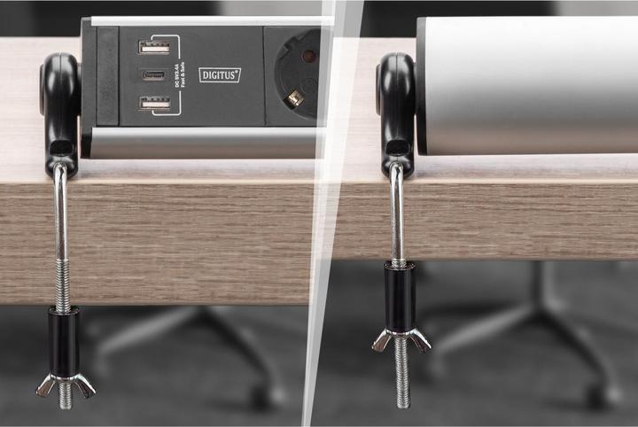 Immagine prodotto Digitus Presa di corrente in alluminio a 6 vie 2xUSB-A/1xUSB-C (6 x, USB-A, USB-C, 1.50 m)
