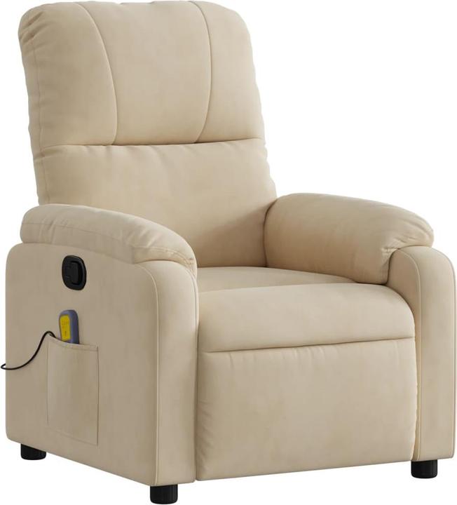 Produktbild vidaXL Massagesessel Creme Mikrofasergewebe,Farbe: Creme,Material