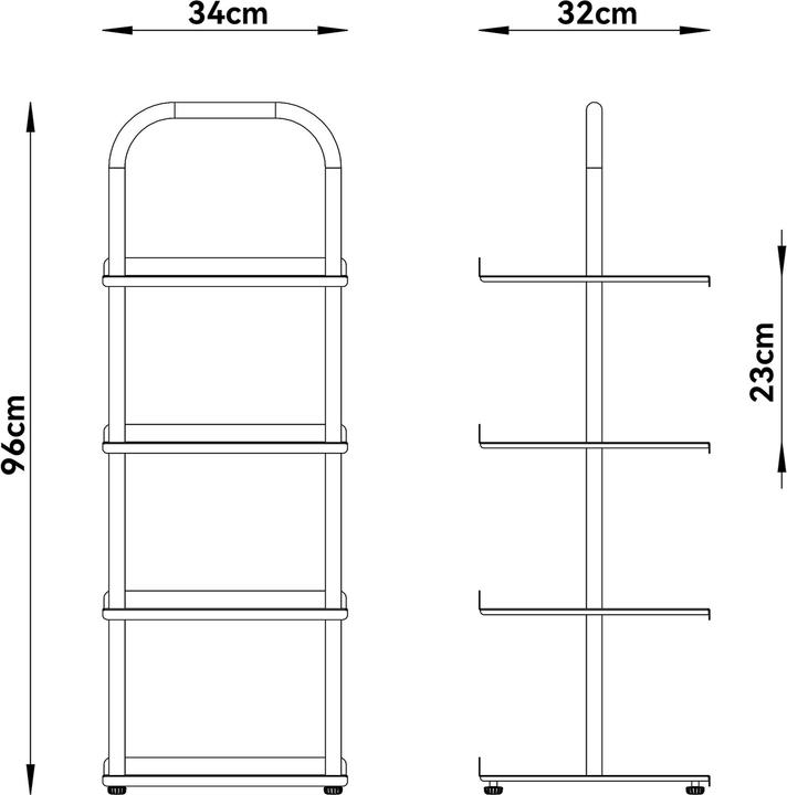Image du produit En.Casa Schuhregal Poytya Stahl 96x34x32 cm Anthrazit