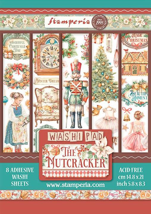 Produktbild Stamperia Washi Pad "The Nutcracker", 8 Blatt, A5