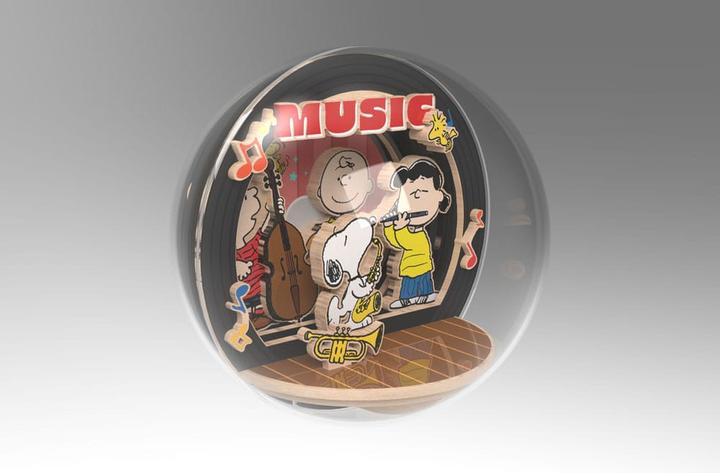 Produktbild Pantasy Die Peanuts Puremind Modellbausatz Wooden Theater Globe Night of Music