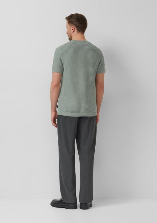 Produktbild s.Oliver Strukturiertes Strick-Shirt mit Rippbündchen (S)