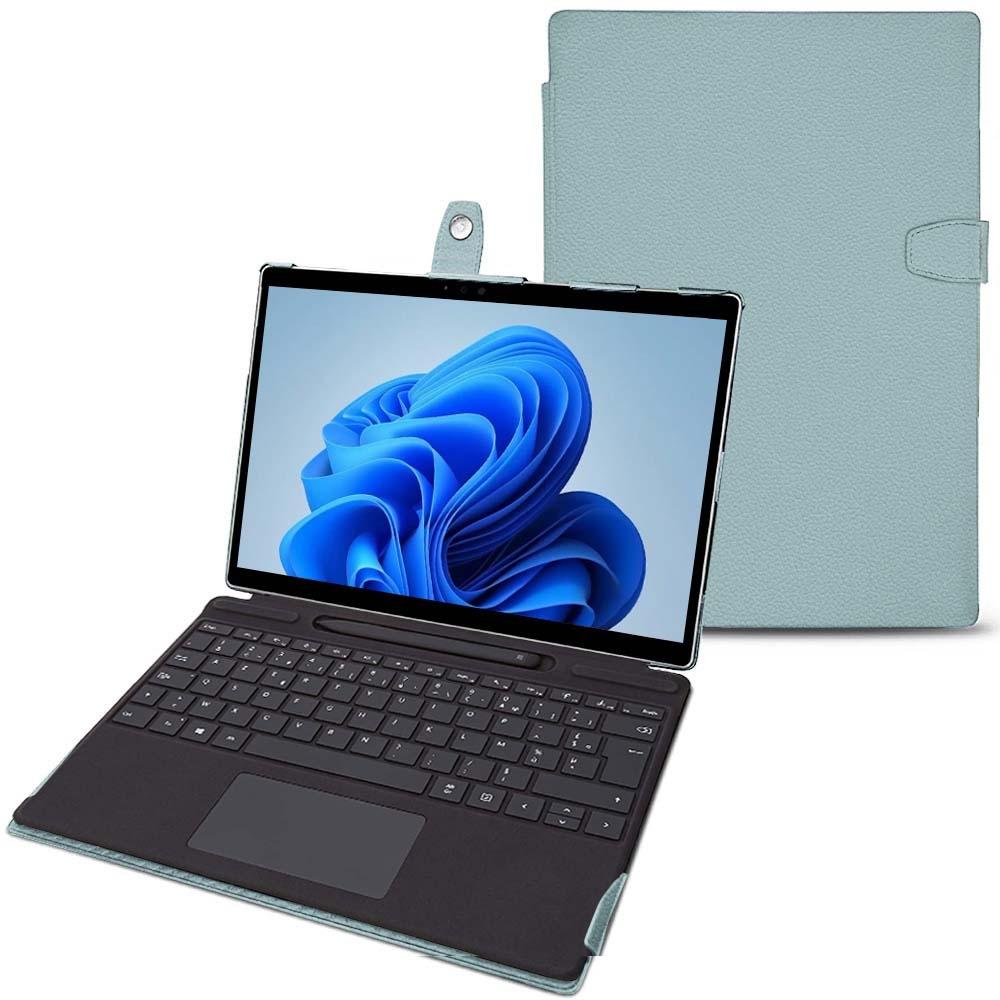 Noreve Lederschutzhülle Microsoft Surface Pro8 (Microsoft Surface Pro 8), Tablet Hülle, Blau