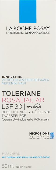Valeurs nutritives et ingrédients La Roche Posay Toleriane Rosaliac AR (Crème solaire visage, SPF 30, 50 ml, 75 g)