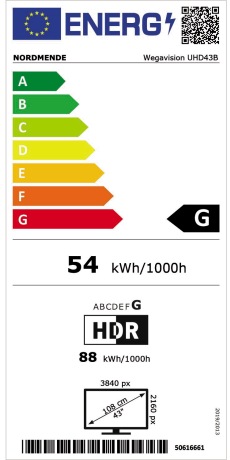 Energie-Label Nordmende Wegavision Uhd43b (43")