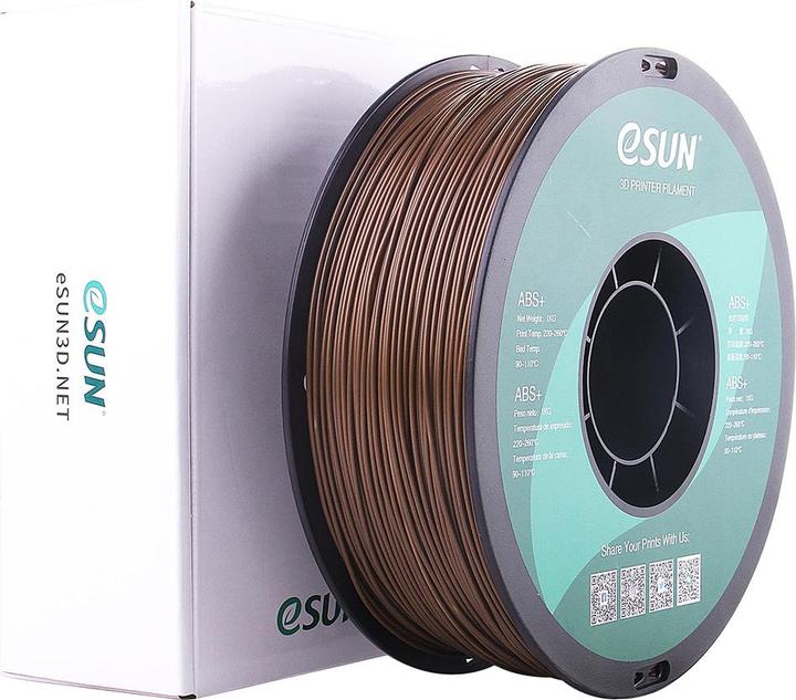 Productafbeelding eSUN ABS+ 1,75mm Bruin 1kg 3D Filament (ABS, 1.75 mm, 1000 g, Bruin)