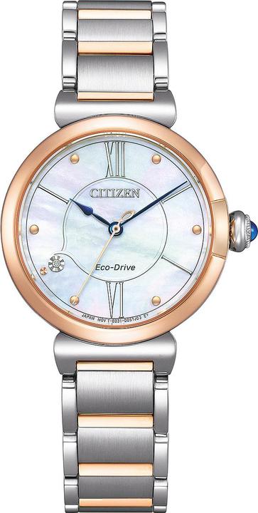 Citizen EM1074-82D Eco-Drive Elegance Damenuhr 30mm 5ATM (Analoguhr, 30 mm)