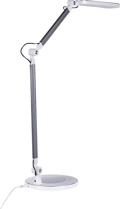 Produktbild Beliani Schreibtischlampe LED Metall silber 80 cm verstellbar GRUS (910 lm)