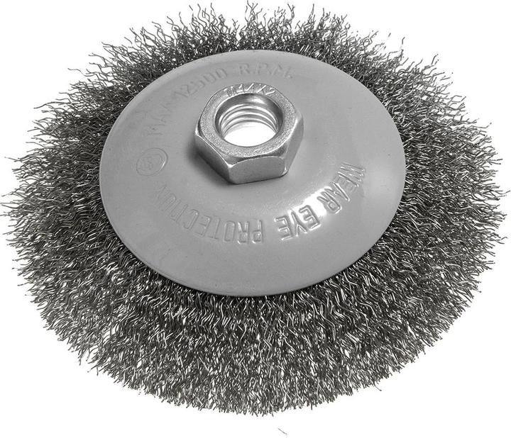 Immagine prodotto Graphite Drahtbürste 115 mm, gewellter Draht, Stahl, M14