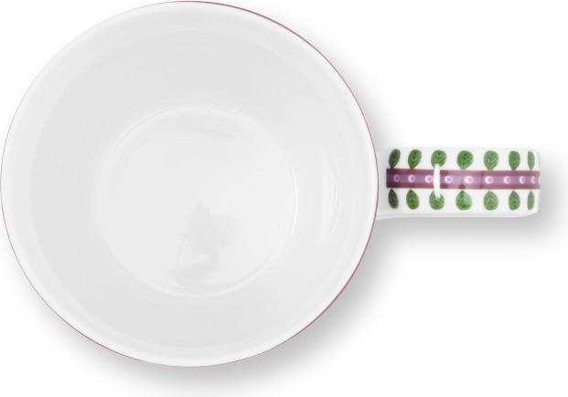 Image du produit PIP Studio Lily&Lotus Gobelet à anse blanc/violet 350ml (350 ml, 1 x)