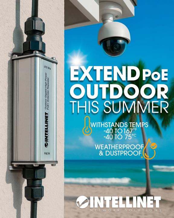 Produktbild Intellinet PoE+ Extender Repeater, IEEE 802.3af/at/ab/u, RJ-45 102. (Extender)