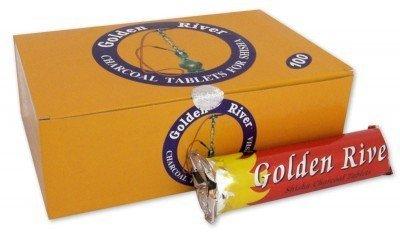 Golden River Carboncino per shisha Yellow da 33 mm circa