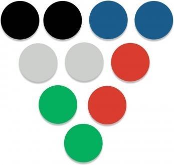 Actual product image Nobo Holding magnet Ø 2 cm 8 pieces, Blue (8 x)