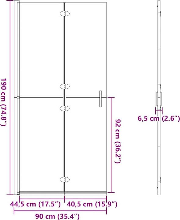 Produktbild vidaXL Duschwand