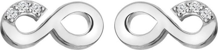 Actual product image Hot Diamonds Charming sterling silver stud earrings with diamonds Infinitely Much Loved DE731